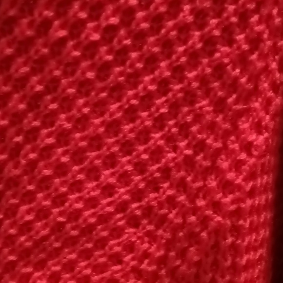 KIM ROGERS red braided waffled cardigan with saggy pockets Size XL - Picture 9 of 13